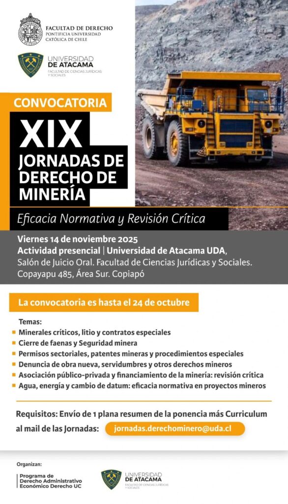 Jornadas Derecho De MInería Chile Universidad Católica Atacama